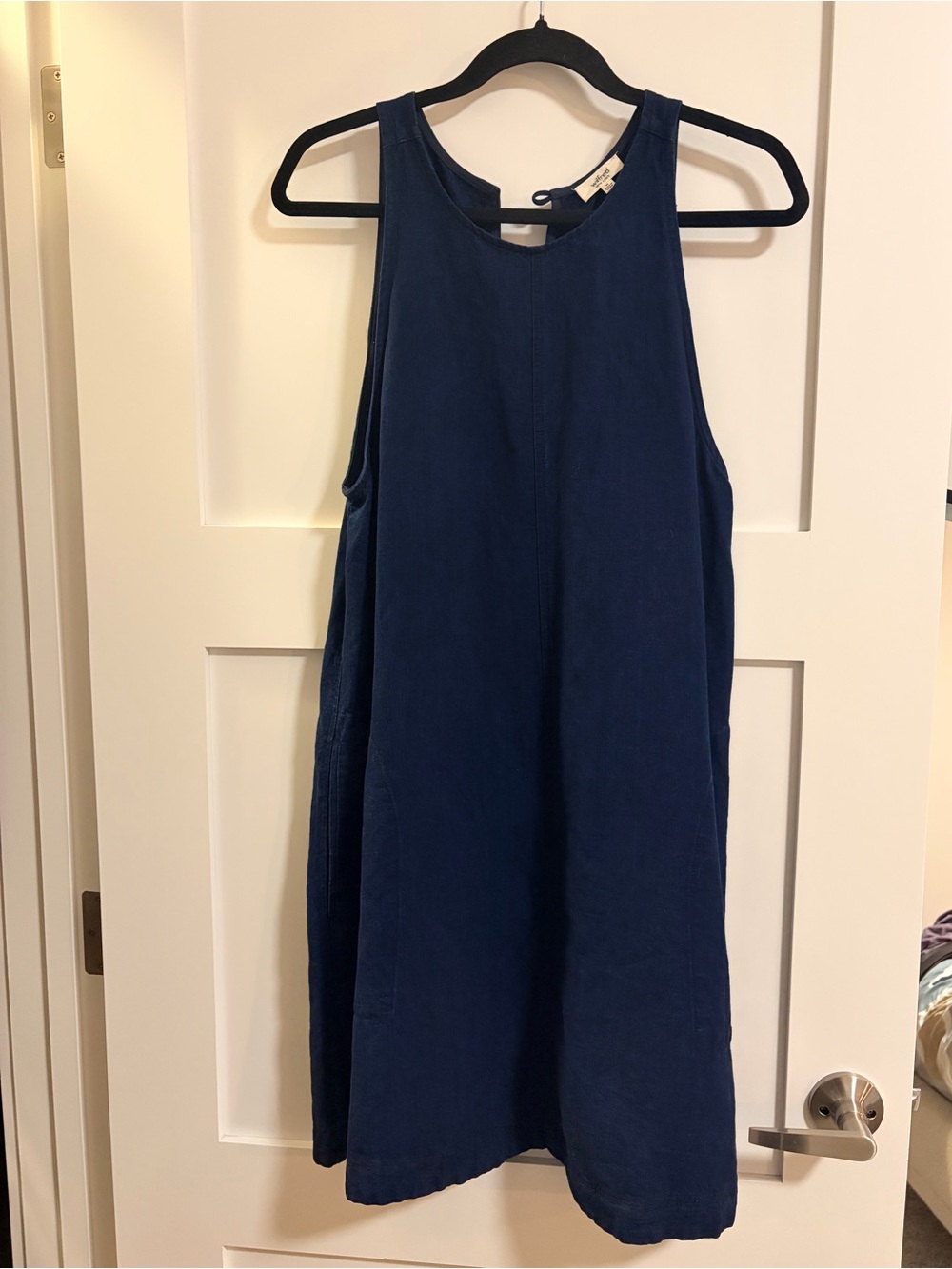 WILFRED Aritzia Trompette Chambray Linen Blue Dress Medium